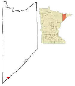 Location of the city of Two Harborswithin Lake County, Minnesota