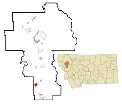 Location of Ravalli, Montana