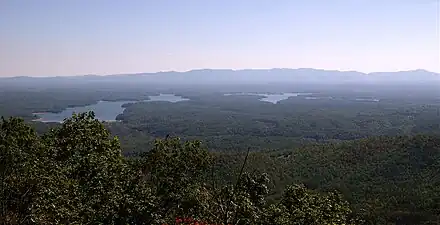 Lake James and surrounding area from southern end of Linville Gorge
