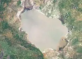 Satellite image of Lake Sulunga.