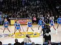 Image 5The Laker Girls, an all-female National Basketball Association Cheerleading squad that supports the Los Angeles Lakers basketball team in home matches, performing in 2007