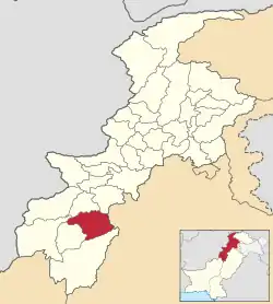 Location of Lakki Marwat District in Khyber Pakhtunkhwa Province