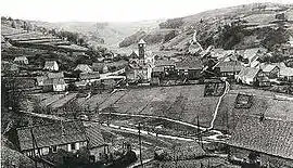 The church and surroundings in Lambach