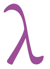 The Greek letter "lambda"