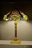Lamp and lampshade made of Tiffany glass; c. 1890–1900; Budapest Museum of Applied Arts (Budapest, Hungary)