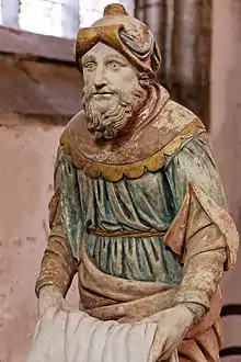 Nicodemus in the Église Notre-Dame "mise au Tombeau"