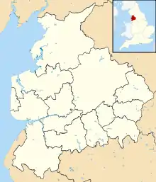 Maps of castles in England by county: L–W is located in Lancashire