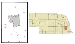 Location of Denton, Nebraska