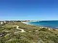 View from Lancelin Lookout southward towards the town centre and the jetty