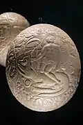 Carved ostrich egg (17th century)