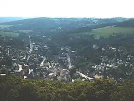 view from the Bismarck tower over Langenberg