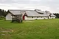 Reconstructed Iron Age hall at Veien, Norway, 1st-2nd century AD.