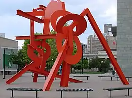 The "Lao Tzu" sculpture, displayed in Denver, was created by Mark di Suvero. He was a member of the March Gallery.