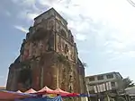Sinking bell tower of Laoag