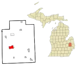 Location of Lapeer, Michigan