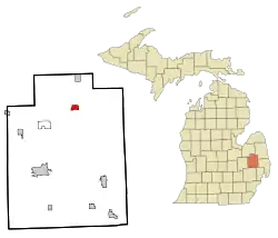 Location of North Branch, Michigan