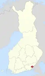 Location of Lappee in Finland