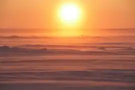 Laptev Sea. Sunset.