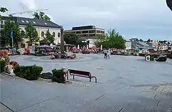 Larvik central square, 2008