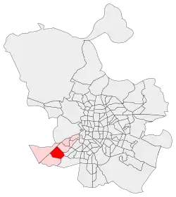 Location of Las Águilas