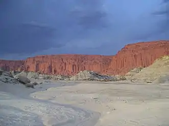 Las Coloradas cliff