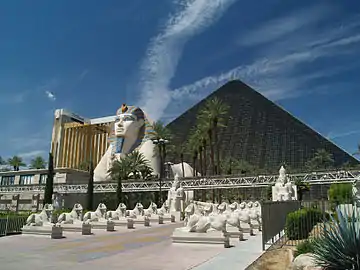 Mixed with Postmodernism - Luxor Hotel and Casino in Las Vegas, by Veldon Simpson and Perini Building Company, 1992–1993