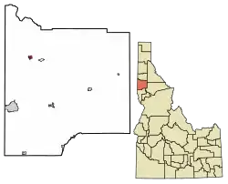 Location of Potlatch in Latah County, Idaho.