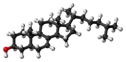 Ball-and-stick model of lathosterol