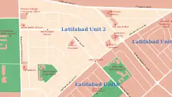 Location of Latifabad