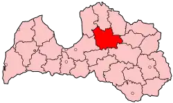 Location of Cēsis