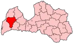 Location of Kuldīga District