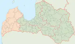 Location of Kurzeme Region
