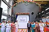 Launch ceremony of Nistar and Nipun at Hindustan shipyard.