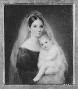 Laura Prime (Mrs. John Clarkson Jay) and Her Daughter, Laura (Mrs. Charles Pemberton Wurts), undated. Miniature on ivory, 4 1/2 x 4 in. Private collection, Englewood, New Jersey