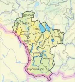 Map of Lazdijai district municipality