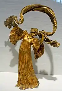 Dancer with a Scarf by Agathon Léonard, made for the Manufacture nationale de Sèvres, France (1898)