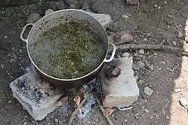 Cooking Ndolé