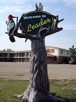 Leader welcome sign
