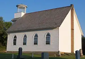 Leavittsville Methodist Church and graveyard