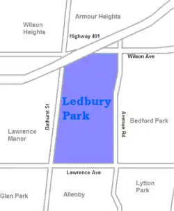 Location of Ledbury Park