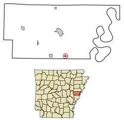 Location in Lee County, Arkansas