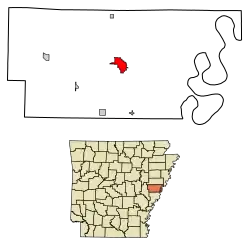 Location in Lee County, Arkansas