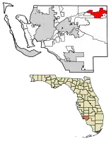 Location in Lee County, Florida