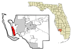 Location in Lee County and the state of Florida