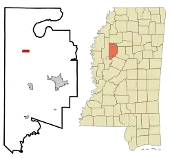 Location of Schlater, Mississippi