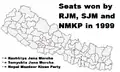 Seats won by Rashtriya Jana Morcha, Samyukta Janamorcha Nepal and Nepal Workers Peasants Party