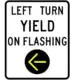 Left turn yield on flashing yellow arrow, version 1
