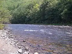 The Lehigh River near Glen Onoko in Lehigh Township, August 2015