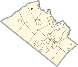 Location of Slatedale in Lehigh County, Pennsylvania