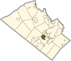 Location of Wescosville in Lehigh County, Pennsylvania